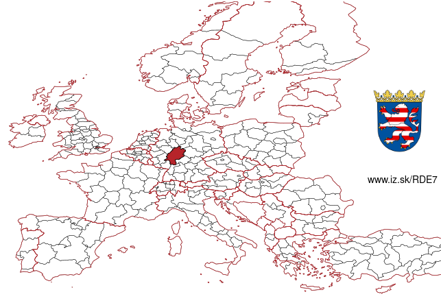 Map of Hesse in Europe. Source: https://www.iz.sk/sk/projekty/regiony-eu/DE7